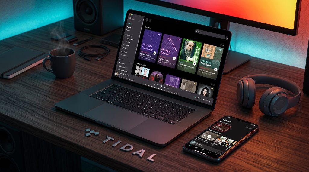 antarmuka pemutar musik resolusi tinggi tidal hifi
